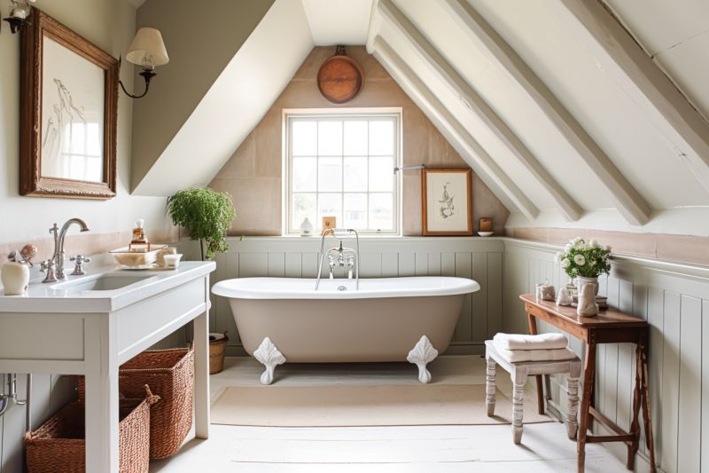 Classic Bathroom with Vintage Tub